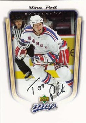 #254 Tom Poti - New York Rangers - 2005-06 Upper Deck MVP Hockey