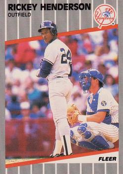 #254 Rickey Henderson - New York Yankees - 1989 Fleer Baseball