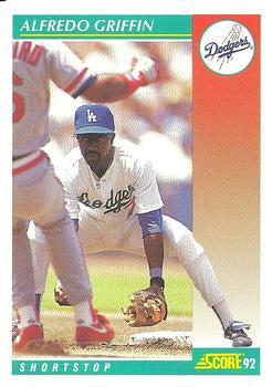 #254 Alfredo Griffin - Los Angeles Dodgers - 1992 Score Baseball