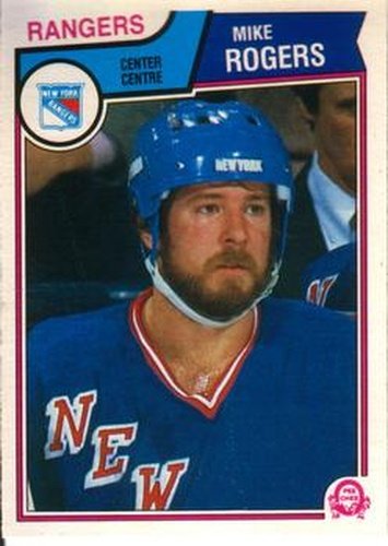 #254 Mike Rogers - New York Rangers - 1983-84 O-Pee-Chee Hockey