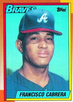 #254 Francisco Cabrera - Atlanta Braves - 1990 Topps Baseball