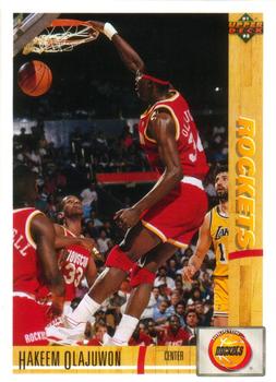 #254 Hakeem Olajuwon - Houston Rockets - 1991-92 Upper Deck Basketball