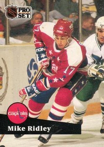 #254 Mike Ridley - 1991-92 Pro Set Hockey