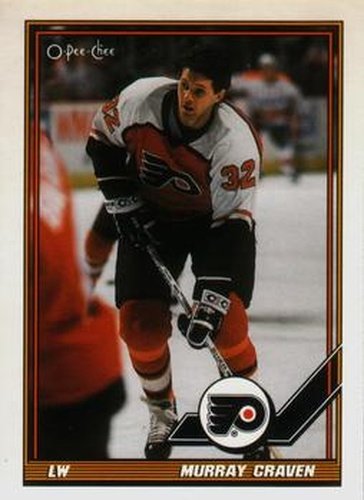 #254 Murray Craven - Philadelphia Flyers - 1991-92 O-Pee-Chee Hockey