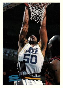 #254 Felton Spencer - Utah Jazz - 1995-96 Topps Basketball