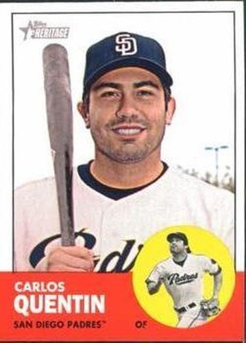 #254 Carlos Quentin - San Diego Padres - 2012 Topps Heritage Baseball