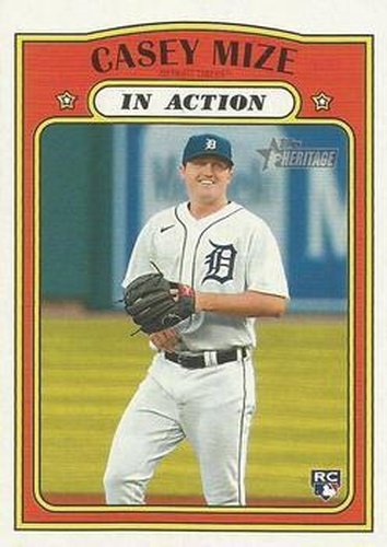 #254 Casey Mize - Detroit Tigers - 2021 Topps Heritage Baseball