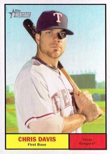 #254 Chris Davis - Texas Rangers - 2010 Topps Heritage Baseball