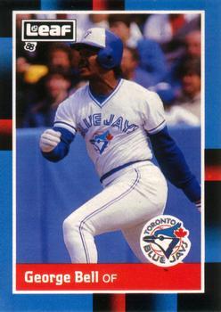 #254 George Bell - Toronto Blue Jays - 1988 Leaf Baseball