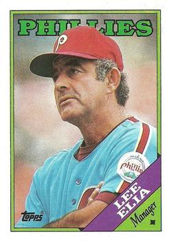 #254 Lee Elia - Philadelphia Phillies - 1988 Topps Baseball