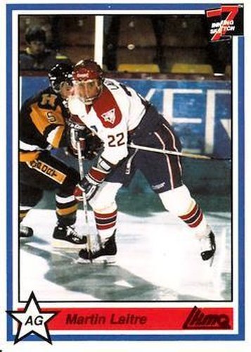 #254 Martin Laitre - Victoriaville Tigres - 1990-91 7th Inning Sketch QMJHL Hockey