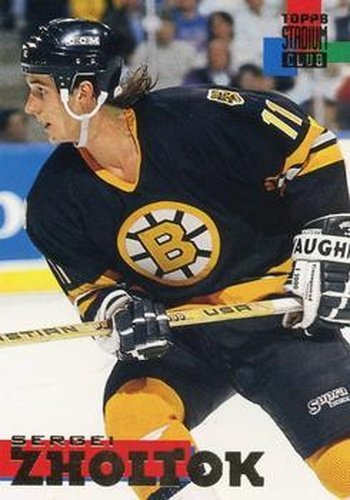 #254 Sergei Zholtok - Boston Bruins - 1994-95 Stadium Club Hockey