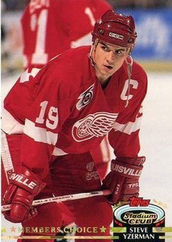 #254 Steve Yzerman - Detroit Red Wings - 1992-93 Stadium Club Hockey