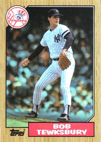 #254 Bob Tewksbury - New York Yankees - 1987 Topps Baseball