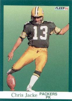 #254 Chris Jacke - Green Bay Packers - 1991 Fleer Football