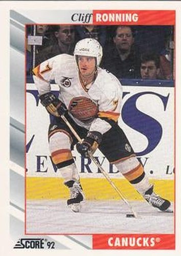 #254 Cliff Ronning - Vancouver Canucks - 1992-93 Score USA Hockey