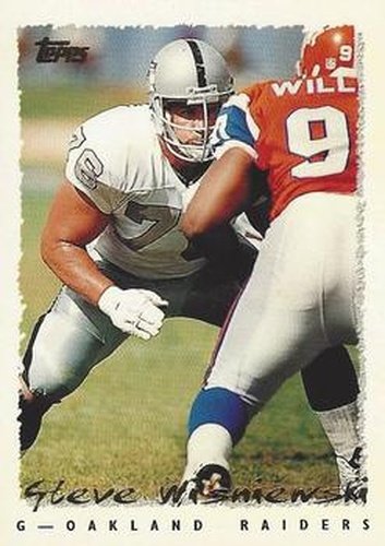 #254 Steve Wisniewski - Oakland Raiders - 1995 Topps Football