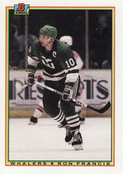 #254 Ron Francis - Hartford Whalers - 1990-91 Bowman Hockey