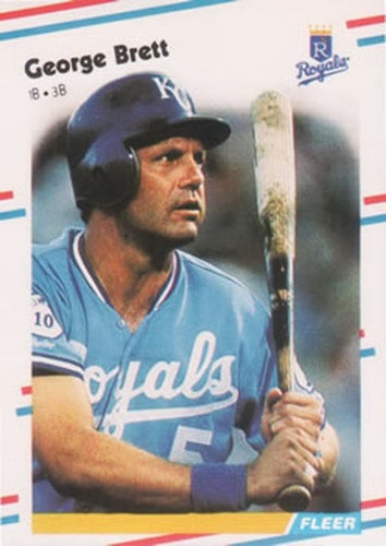 #254 George Brett - Kansas City Royals - 1988 Fleer Baseball
