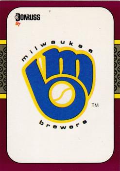 #254 Brewers Logo - Milwaukee Brewers - 1987 Donruss Opening Day Baseball