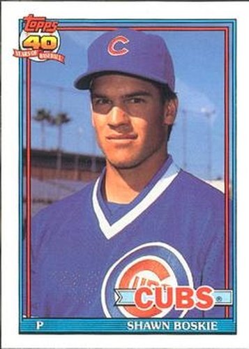 #254 Shawn Boskie - Chicago Cubs - 1991 O-Pee-Chee Baseball
