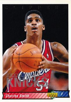 #254 Charles Smith - New York Knicks - 1992-93 Upper Deck Basketball