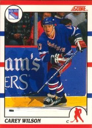 #254 Carey Wilson - New York Rangers - 1990-91 Score Canadian Hockey