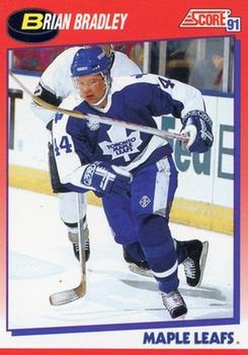 #255 Brian Bradley - Toronto Maple Leafs - 1991-92 Score Canadian Hockey