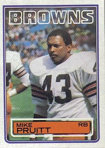 #255 Mike Pruitt - Cleveland Browns - 1983 Topps Football