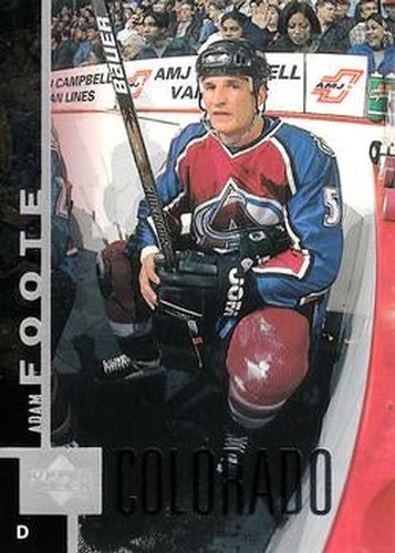 #255 Adam Foote - Colorado Avalanche - 1997-98 Upper Deck Hockey