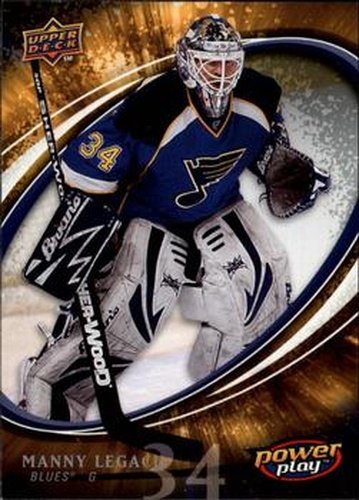 #255 Manny Legace - St. Louis Blues - 2008-09 Upper Deck Power Play Box Set Hockey