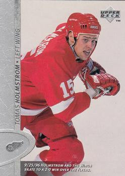 #255 Tomas Holmstrom - Detroit Red Wings - 1996-97 Upper Deck Hockey