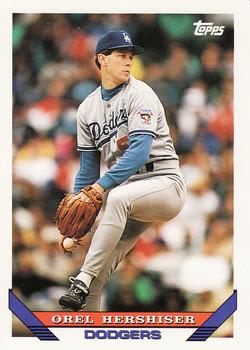 #255 Orel Hershiser - Los Angeles Dodgers - 1993 Topps Baseball