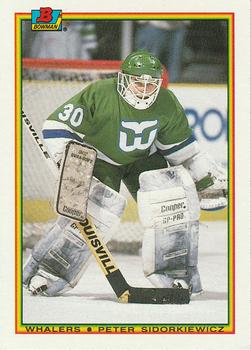 #255 Peter Sidorkiewicz - Hartford Whalers - 1990-91 Bowman Hockey