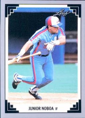 #255 Junior Noboa - Montreal Expos - 1991 Leaf Baseball