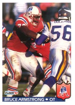 #255 Bruce Armstrong - New England Patriots - 1992 Fleer Football