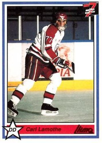 #255 Carl Lamothe - Longueuil College Francais - 1990-91 7th Inning Sketch QMJHL Hockey