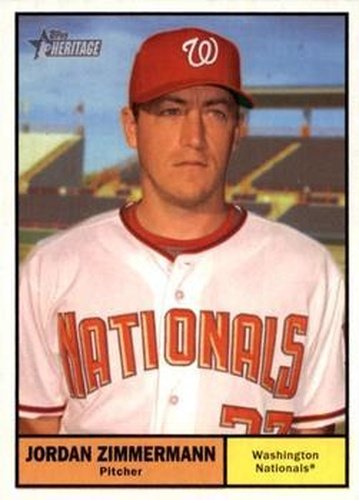 #255 Jordan Zimmermann - Washington Nationals - 2010 Topps Heritage Baseball