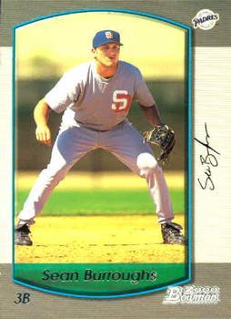 #255 Sean Burroughs - San Diego Padres - 2000 Bowman Baseball