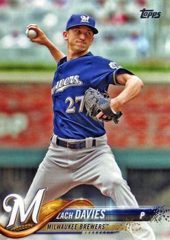 #255 Zach Davies - Milwaukee Brewers - 2018 Topps Baseball