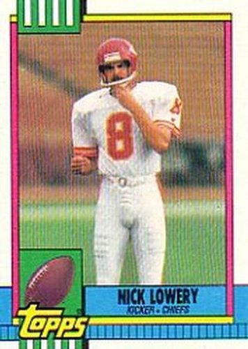 #255 Nick Lowery - Kansas City Chiefs - 1990 Topps Football