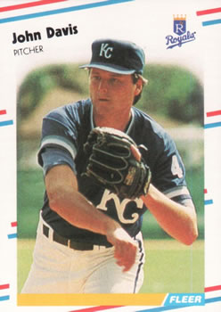 #255 John Davis - Kansas City Royals - 1988 Fleer Baseball