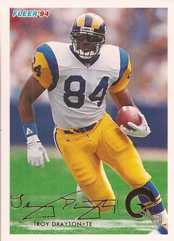 #255 Troy Drayton - Los Angeles Rams - 1994 Fleer Football