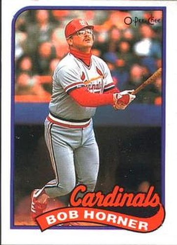 #255 Bob Horner - St. Louis Cardinals - 1989 O-Pee-Chee Baseball