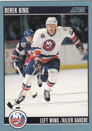 #255 Derek King - New York Islanders - 1992-93 Score Canadian Hockey