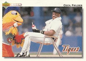 #255 Cecil Fielder - Detroit Tigers - 1992 Upper Deck Baseball