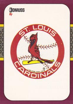 #255 Cardinals Logo - St. Louis Cardinals - 1987 Donruss Opening Day Baseball