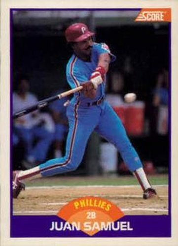#255 Juan Samuel - Philadelphia Phillies - 1989 Score Baseball