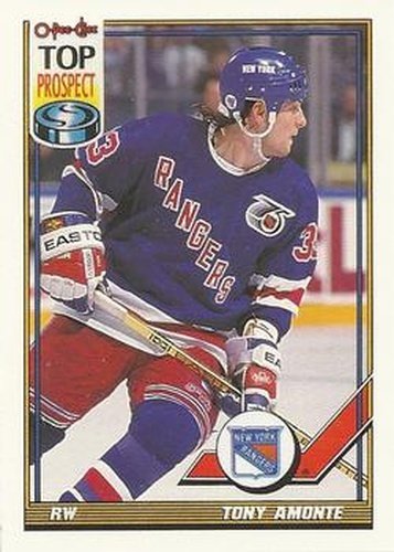 #255 Tony Amonte - New York Rangers - 1992-93 O-Pee-Chee Hockey