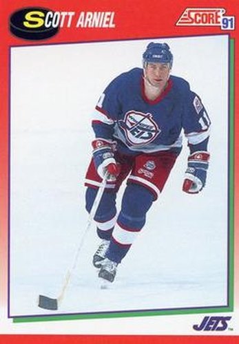 #256 Scott Arniel - Winnipeg Jets - 1991-92 Score Canadian Hockey